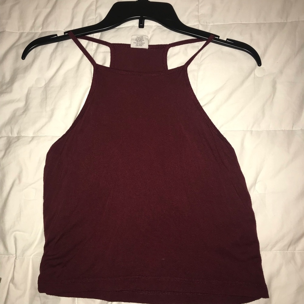Burgundy Crop Top